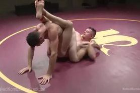 Two Hot Guys Wrestle Naked With Rough Dicks