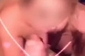 Amateur Slut takes a Mouthful on Snapchat