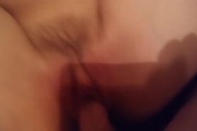 Big cock makes little tight pussy cum!