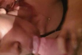 Blowjob with pussy rubbing and cim eating my sperm.