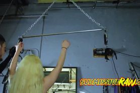 Cute teen babe in bondage gets found and fucked