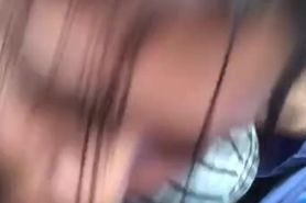 Mexican little slut sucking a bully cock (part two)