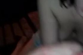 obedient submissive gf sucks and touches her pussy