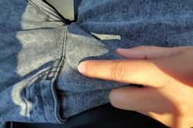 Hottest Road Trip Handjob while Driving, She Edges and Jerks Out a Moaning Cumshot