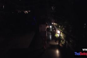 Sexy big ass Asian slut sucking bad clients dick after passion night walk