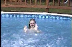 Kelli Nude Playing in the Pool