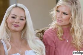 Teen Elsa Jean invites friend for a threesome with her stepmom