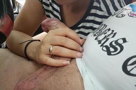 The married man feeds his mistress with cum before returning home to his wife