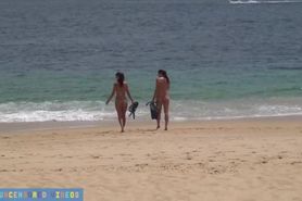 Karlie Montana in bikini sucks and fucks on a beach