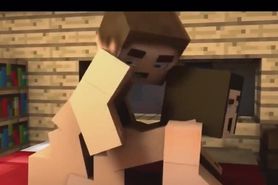 Minecraft Steve has first time sex