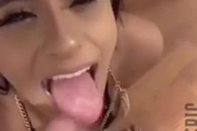 Girl on knees gives sloppy deepthroat on big cock - 11 mins @Devilishderic
