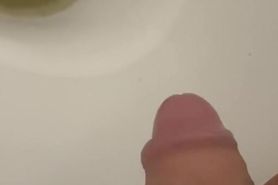 Hot boy mastrubate hid penis and pissing in public toilet
