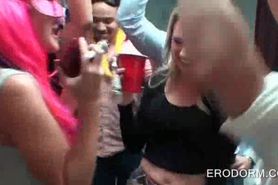 Horny students having a dorm room sex party
