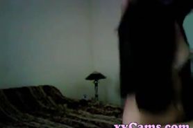 Cute brunette gets horny on live webcam