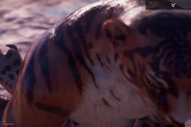 Furry Porn - Tiger and Leopard. Sex and cum (Wild Life game)