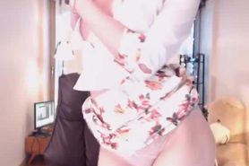 Korean sexy camgirl teasing her body
