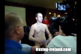 Straight Irish Boxer Shows Off His Cock At Naked Weigh In (Joe Hillerby)