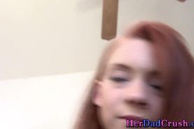 Leotard clad stepdaughter teen redhead