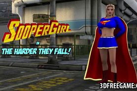 Sexy 3D cartoon Supergirl getting fucked hard