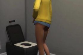 Sims 4 Shemale gets farted on by 2 women