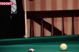 Cute RedHead Teen Gets Creampied on Pool Table