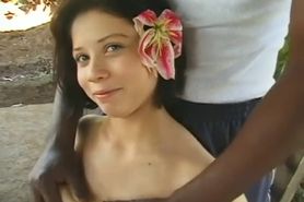 Amateur Cuban Teenage Girl think if she Fucks BBC she goes to America
