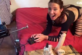 french milf fucked in the ass by screw machine   cam4