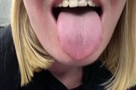 Long tongue french girl private