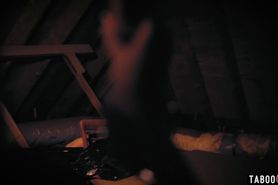 Virgin teen finds a terrifying secret in the attic