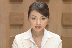 Asian newsreader bukkake 1