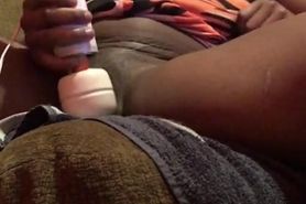 Watching porn, Hitachi wand & squirting