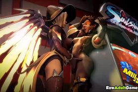 Overwatch sex with Tracer and hot Dva