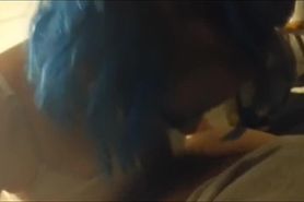 emo girl sucks cock with tiny mouth