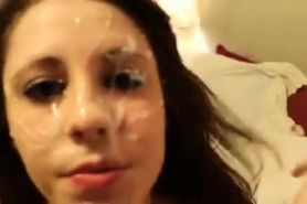 Hot cumshot compilation of filthy facials for whores