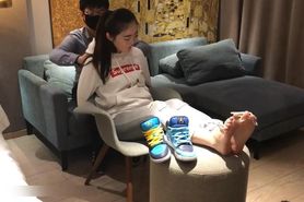 tickle two chinese girls feet