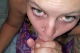 Wifes loves swallowing mouth full of cum