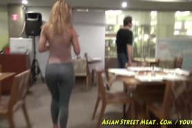 Wild City Slut In Restaurant