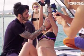 CrowdBondage - Young Latina Teen BDSM Punishment And Fucking On A Boat!