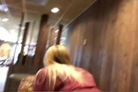(Risking It All) Lucky McDonald’s Manager Fucks Unhappy Customer On Cafe Lobby Table