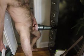 Fleshlight mounted to file cabinet