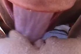 Eating my wifes pussy on the beach