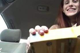 Redhead Buy Cucumber and Fucks Herself With It ...