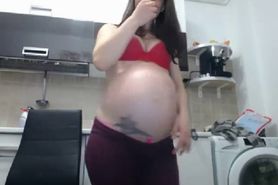 Huge Pregnant Cam Girl Pt 2