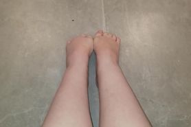 Slave Cum On Feet And Eating His Cum off My Pale Feet! (Footjob Part 2)