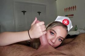 Gorgeous nurse with incredible tits and beautiful face