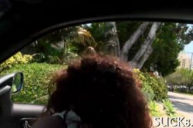 Bitch sucks dick inside the car - video 17