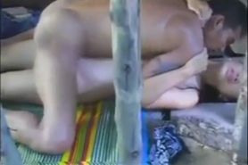 Real young girl fucked on a veranda in public