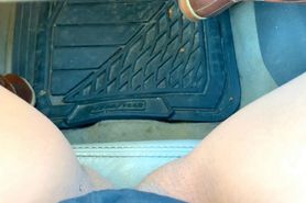 Peeing and Masturbating in Car