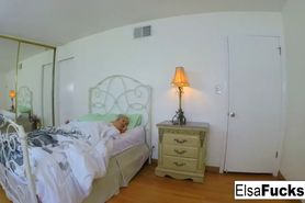 Elsa Jean gets woken up for a creampie - video 3