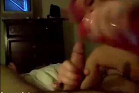 Hot girlfriend gives blowjob and gets facial - video 1